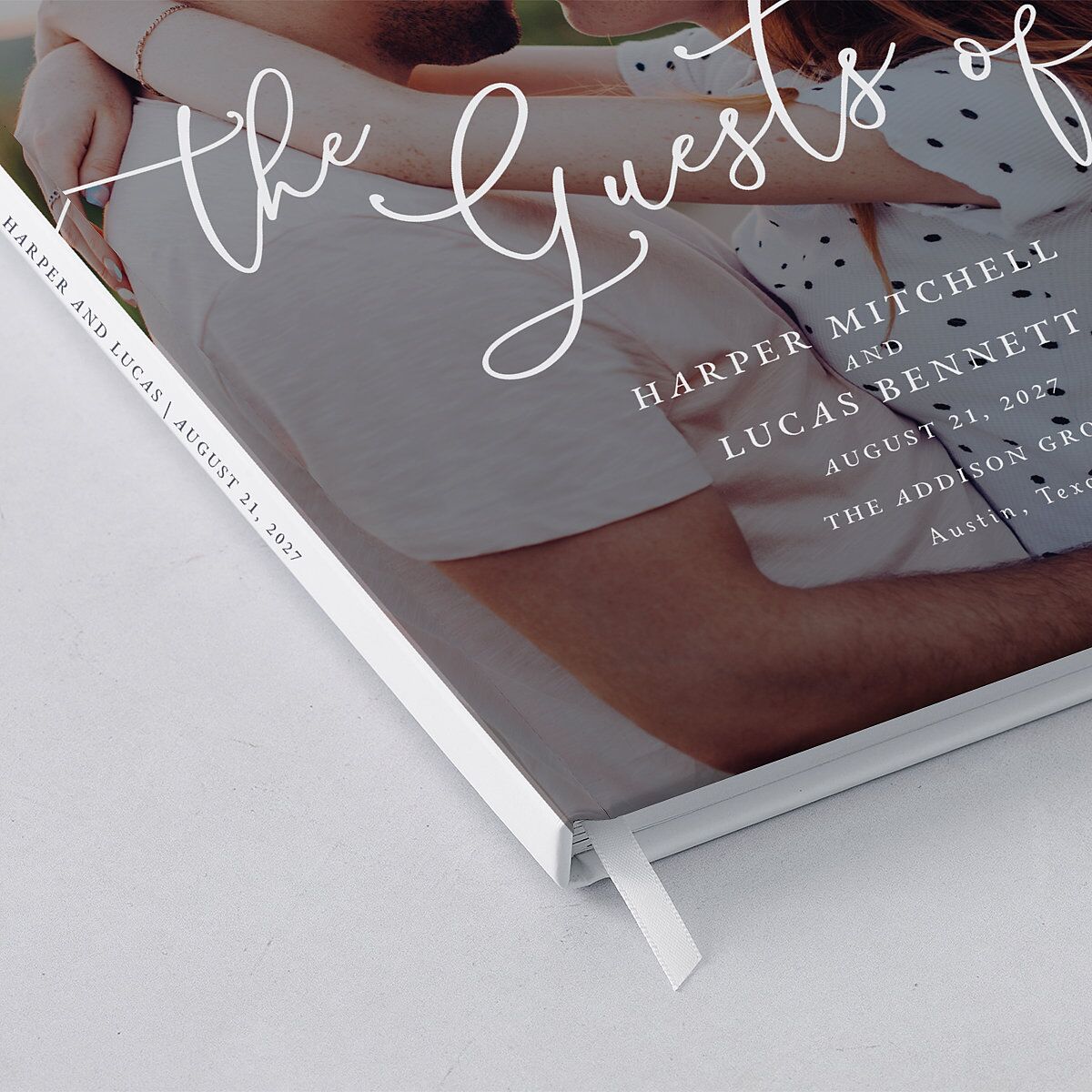 Gilded Photo Guest Books Midnight Navy
