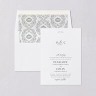 Glamorous Crown Monogram Crest Envelope Liners Pure White Standard