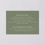 Eucalyptus Frame Wedding Enclosure Cards Pure White Signature Standard