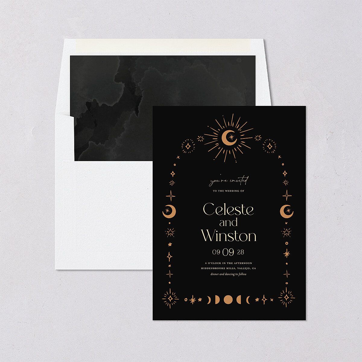Celestial Galaxy Envelope Liners Midnight Standard