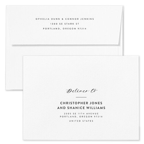 Enchanted Wildflower Wedding Invitation Envelopes Rose Sheer Lilac Recipient Address Standard Signature