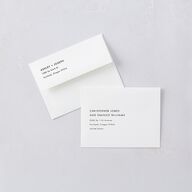 Modern Wave Thank You Card Envelopes White Standard Cream Both Recipient and Return Addresses Signature