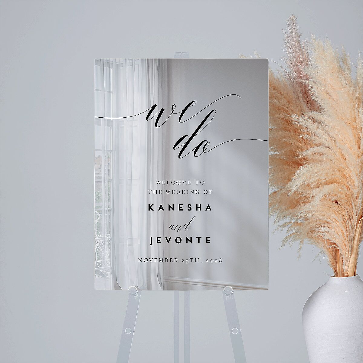 We Do Mirrored Acrylic welcome sign medium Midnight Mirrored Acrylic M Welcome Standard