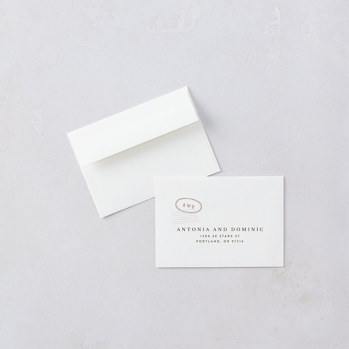 Timeless Passport Wedding Response Cards Linen Signature Standard
