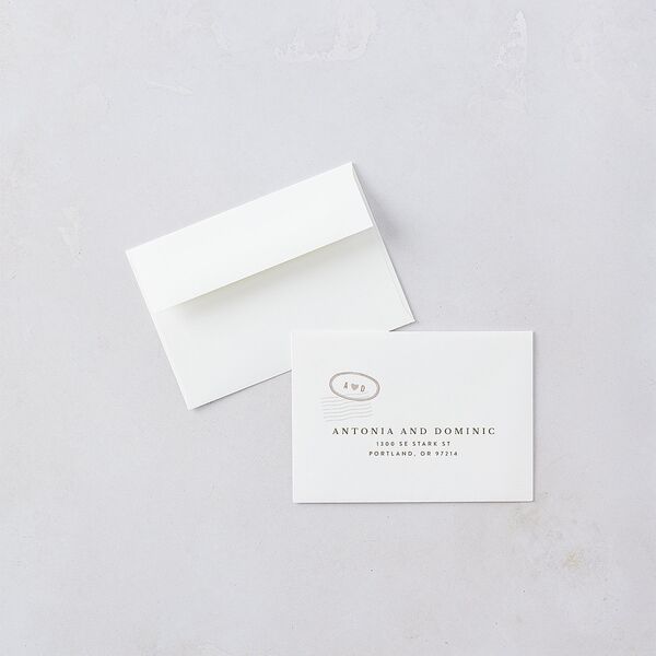 Timeless Passport Wedding Response Cards Linen Signature Standard