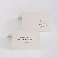 Elegant Editorial Page Place Cards Champagne Signature