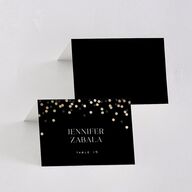 Confetti Glam Place Cards Gold Licorice Signature