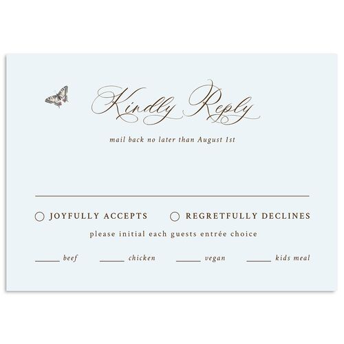 Romantic Floral Mountain Wedding Response Cards Marigold Signature Standard