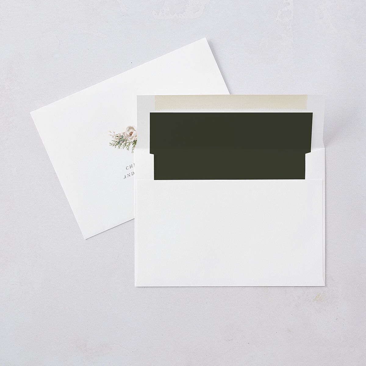 Greenery Laurel Save The Date Cards Champagne Signature smooth Blank No Standard