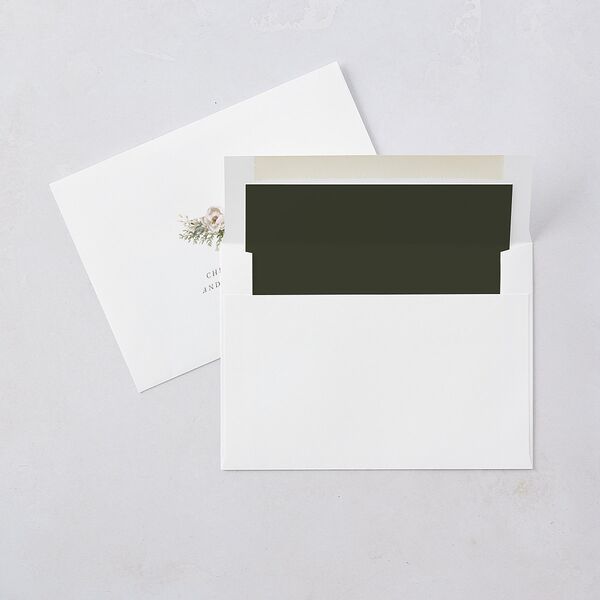 Greenery Laurel Save The Date Cards Champagne Signature smooth Blank No Standard