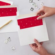 Holiday Arch Envelope Liners Crimson Standard