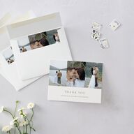 Timeless Triptych Photo Series Thank You Cards Champagne