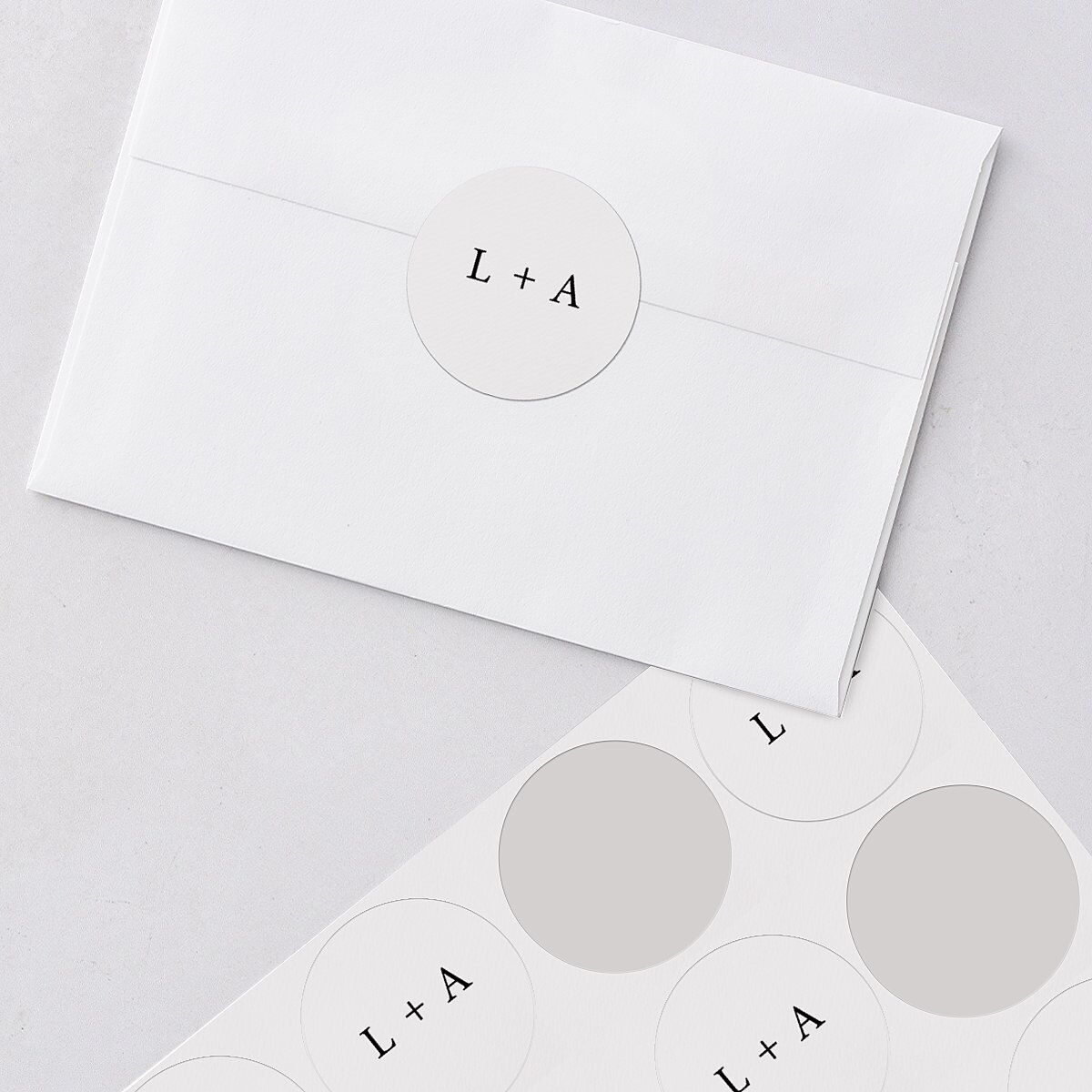 Natural Palette Wedding Stickers Pure White Circle