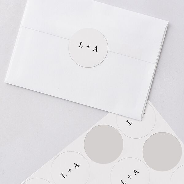 Natural Palette Wedding Stickers Pure White Circle