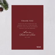 First Christmas Photo Album Holiday Cards Merlot Signature Blank Landscape Standard