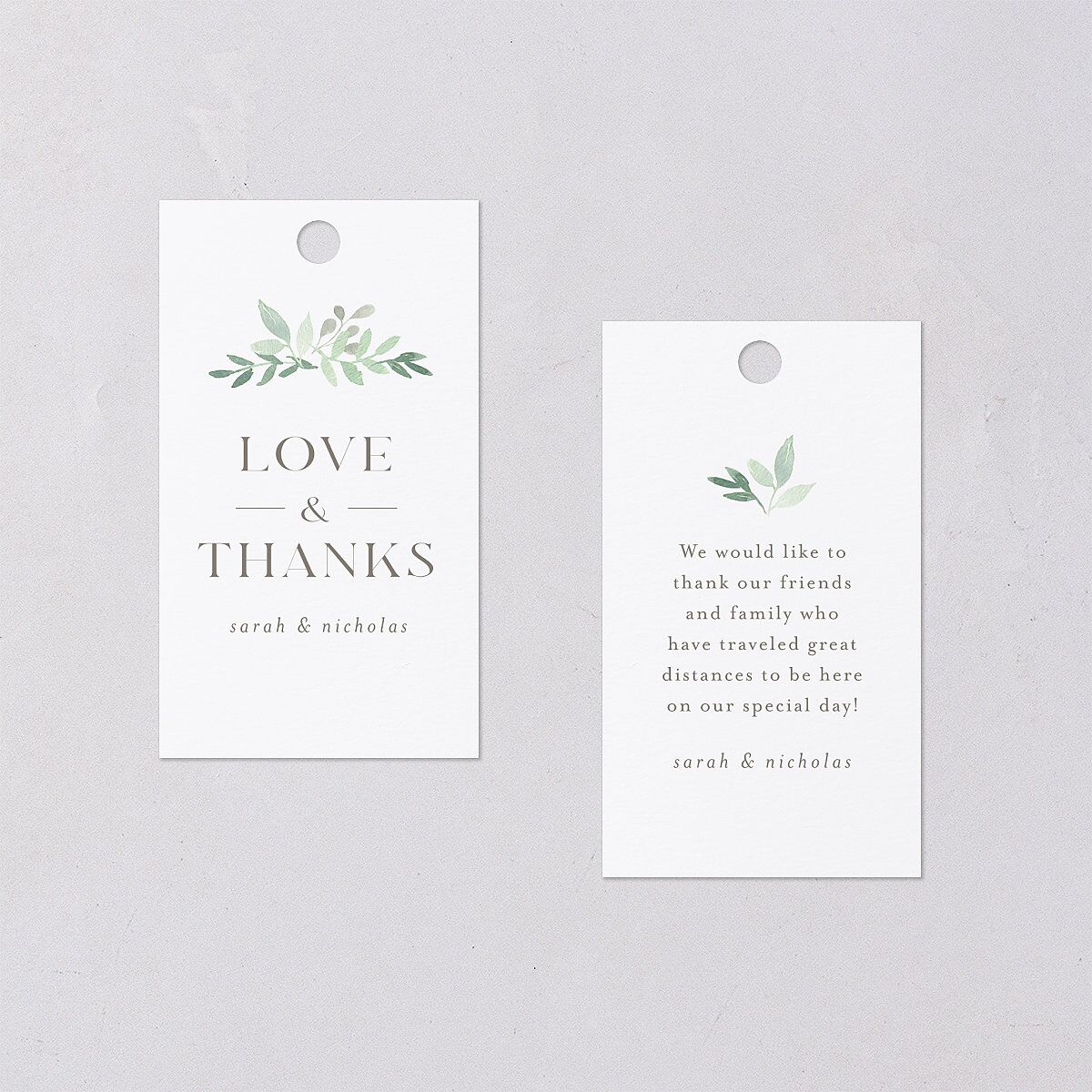 Greenery Altar Favor Gift Tags Thyme Signature
