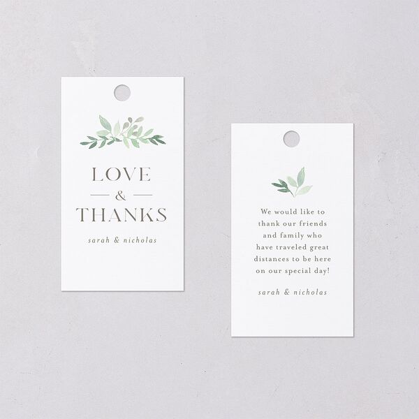 Greenery Altar Favor Gift Tags Thyme Signature