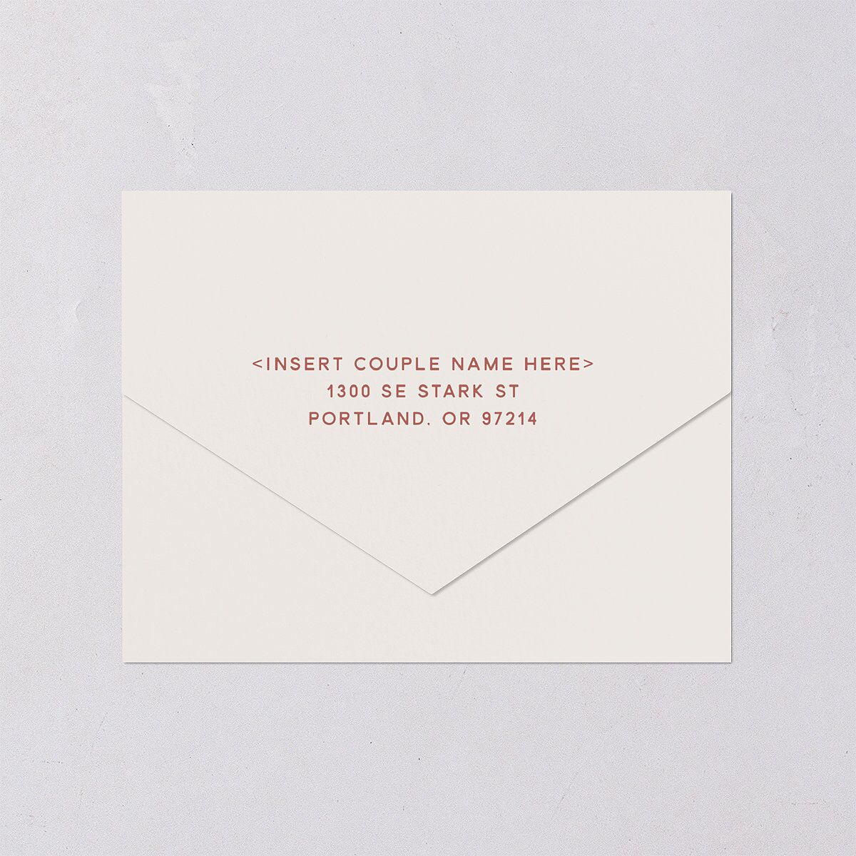 Custom Pet Portrait All-in-One Wedding Invitations Desert Rose Signature Light Both Recipient and Return Addresses
