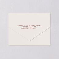 Custom Pet Portrait All-in-One Wedding Invitations Desert Rose Signature Light Both Recipient and Return Addresses