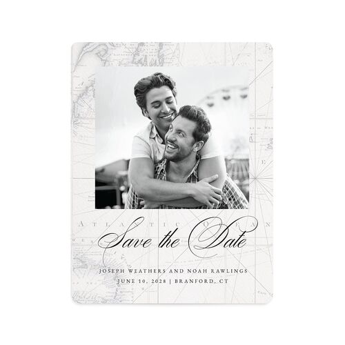 Formal Nautical Save The Date Magnets Midnight Magnet Paper