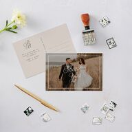 Vintage Script Thank You Postcards Midnight