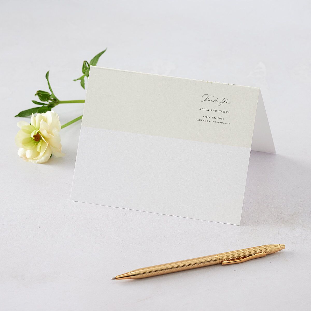 Dainty Fairytale Greenery Thank You Cards Hunter Green Signature