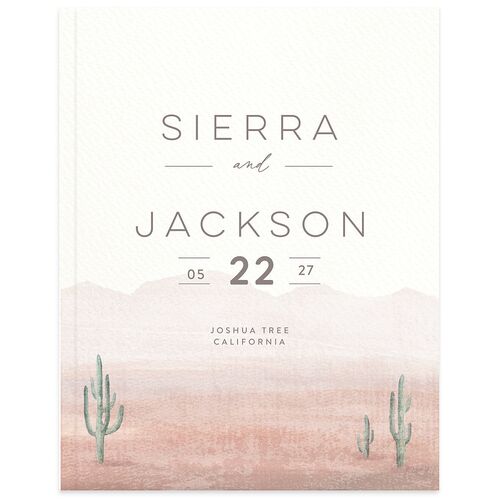 Painted Desert Wedding Guest Book Dusty Rose