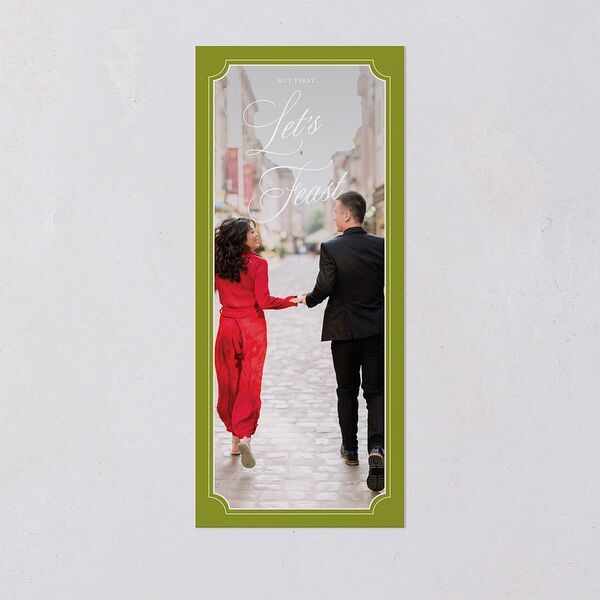 We're Getting Married Menus Deep Olive Signature