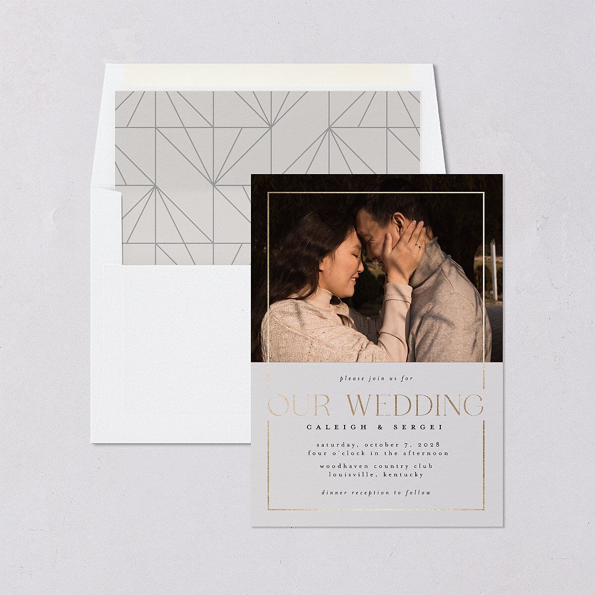 Elegant Frame Envelope Liners Fog Standard