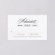 Romantic Movie Poster All-in-One Wedding Invitations Licorice Signature Light Both Recipient and Return Addresses No