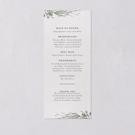 Rustic Botanical Wedding Programs Thyme Signature