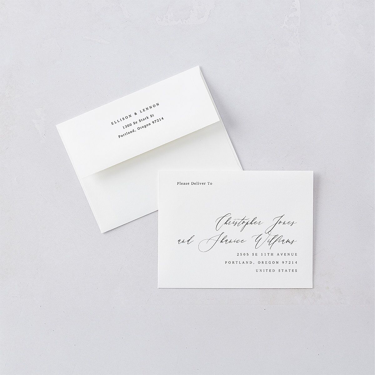 Minimal Calligraphy Save the Date Petite Cards Midnight Signature smooth Blank