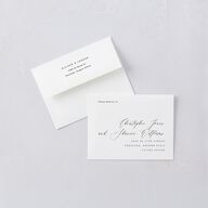 Minimal Calligraphy Save the Date Petite Cards Midnight Signature smooth Blank