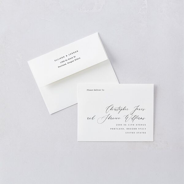 Minimal Calligraphy Save the Date Petite Cards Midnight Signature smooth Blank