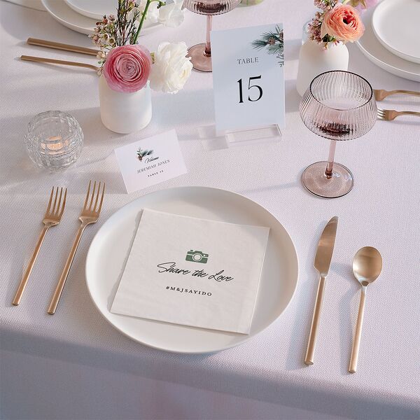 Rustic Pine Luncheon Napkins Eucalyptus Napkin Uncoined