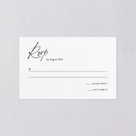 Modern Gallery All-in-One Wedding Invitations Pure White Signature Light Both Recipient and Return Addresses No
