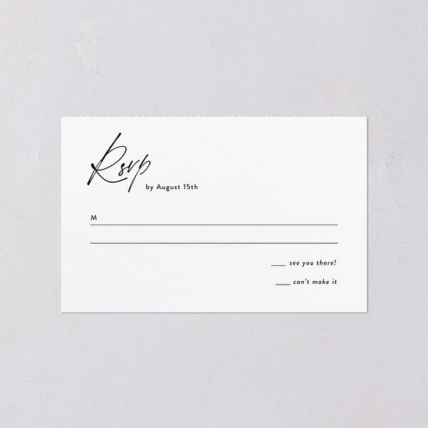 Modern Gallery All-in-One Wedding Invitations Pure White Signature Light Both Recipient and Return Addresses No