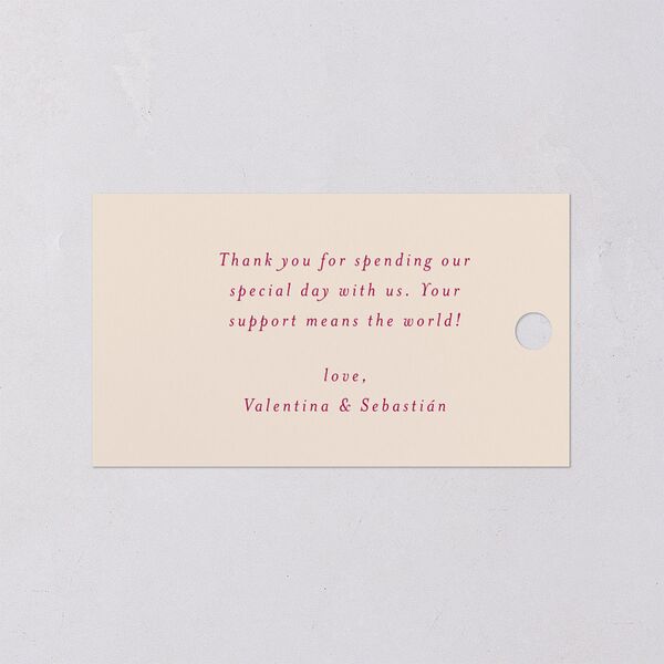 Hacienda Elegante Favor Gift Tags Gold Raspberry Signature