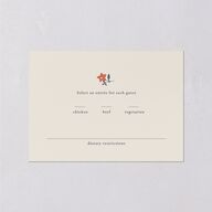 Flora Garden Border Wedding Response Cards Moody Blue Signature Standard