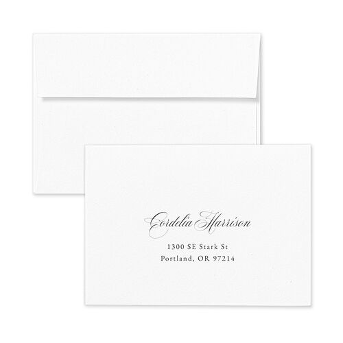 Ornate Lace Wedding Response Card Standard Envelopes White Standard  Return Address Signature