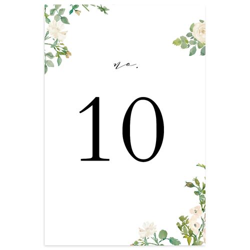 Minimal Floral Table Numbers Sand Recycled