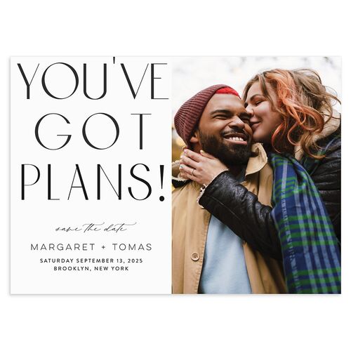 Real Talk Save The Date Cards Cotton Signature smooth Blank No Standard
