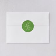 Tropical Hibiscus Wedding Stickers Lily Circle