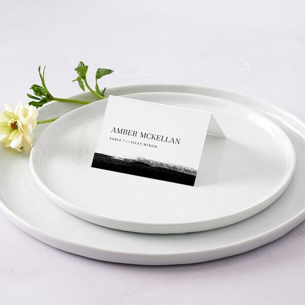 Painted Minimal Place Cards Midnight Signature