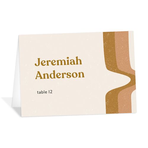 Groovy Lines Place Cards Saddle Pearlescent