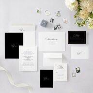 Timeless Frame Wedding Invitations Gold Pure White Signature Blank No Standard