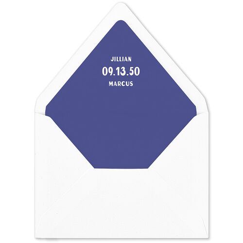 Retro Photo Postcard Inspired Euro Envelope Liners Sapphire Luxe