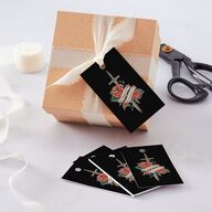 Til Death Tattoos Favor Gift Tags Midnight Signature