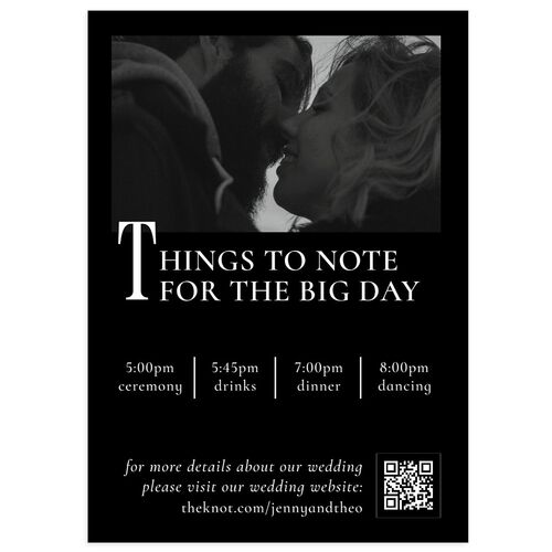Magazine Cover Wedding Enclosure Cards Licorice Signature Standard