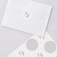 Rose Garden Crest Wedding Stickers by Bridgerton Pure White Circle